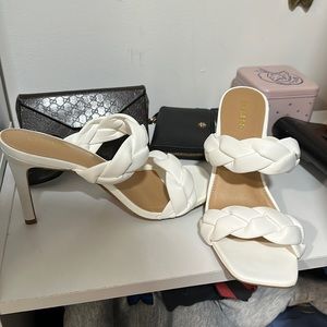 NWT Express Braided Heeled Sandals